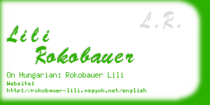 lili rokobauer business card